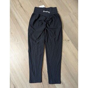 NWT Boom Booty Leggings Size S Black Shapewear Scrunch Butt Enhancer 20" Inseam